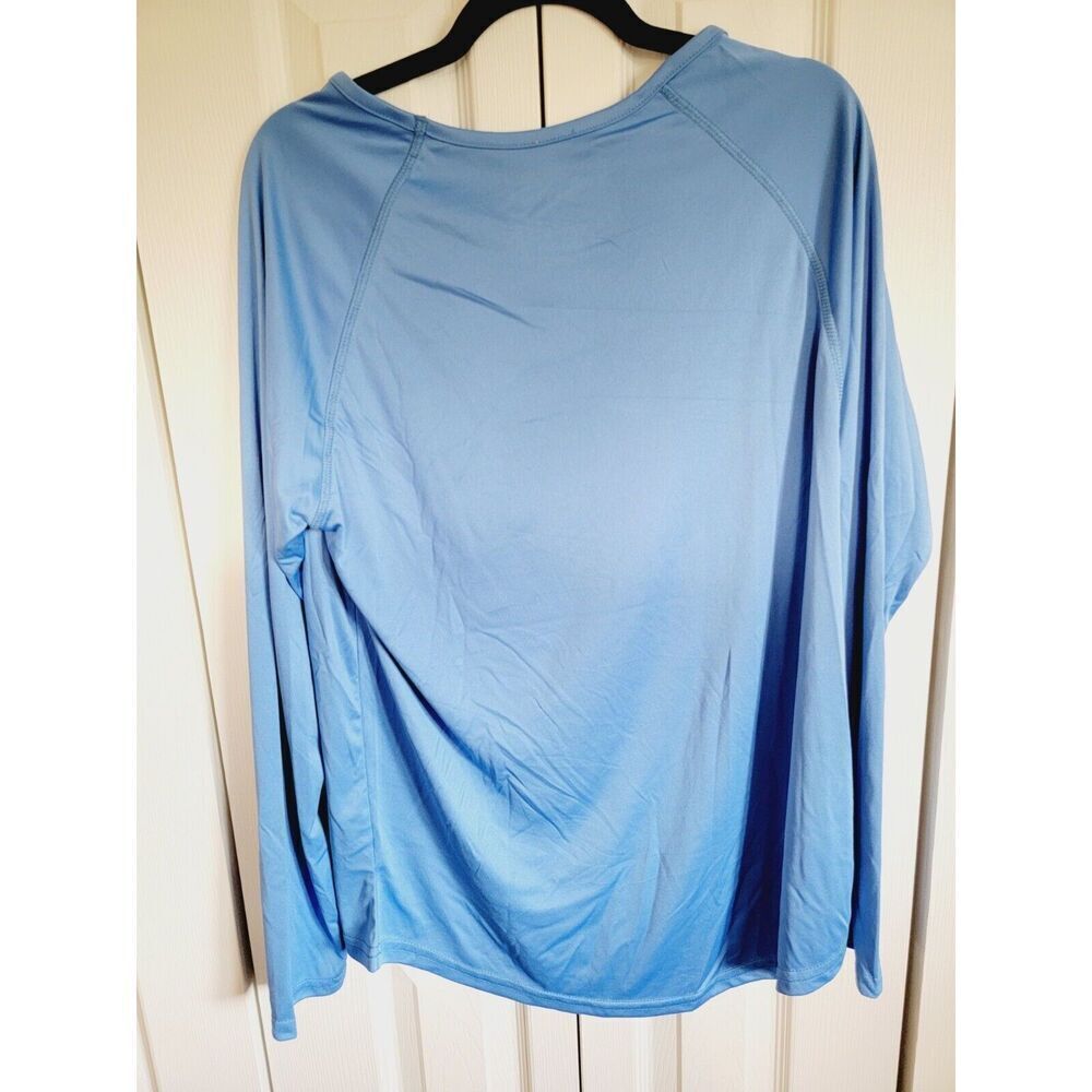 Reel Life 2X Shirt Long Sleeve Blue Fishing Stretch Moisture Wicking - Picture 5 of 6